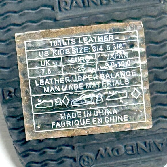 Rainbow Kids Premier Leather Back Strap Sandals Toddler Size 3-4 5 3/8" Brown - Picture 6 of 6